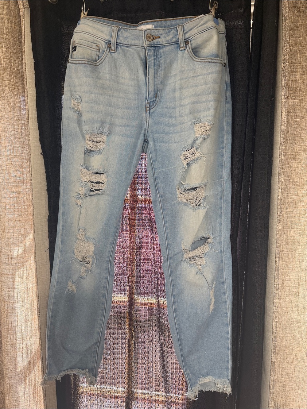 KanCan Light Wash Distressed Boyfriend Jeans
